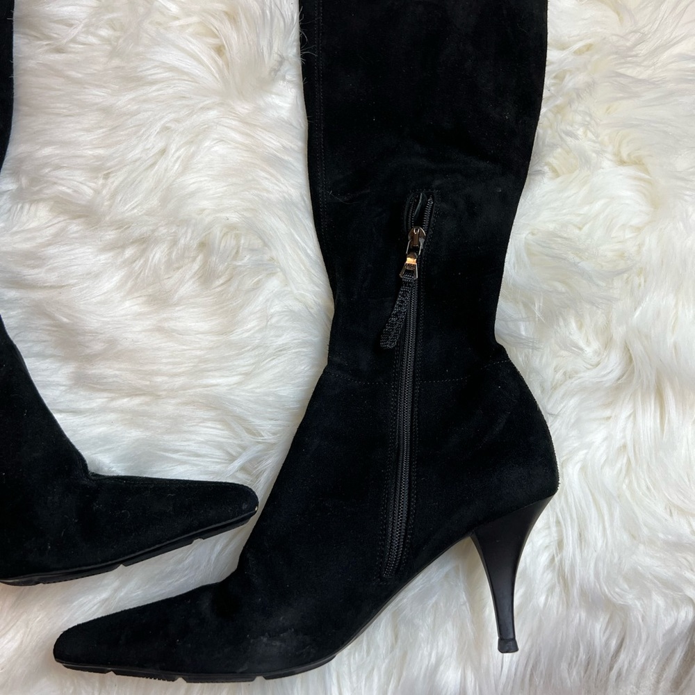 Prada tall suede heeled boots - Picture 10 of 15